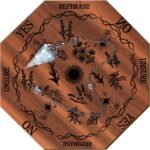 2 Pieces Pendulum Board Dowsing Divination Wooden Pendulum Board Set with Crysta... - Image 2