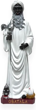 24" Orisha Obatala Statue Sculpture Yoruba Santeria African God Powerful Man Sev... - Image 2