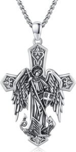 925 Silver Silver Patron Saint Amulet Protection Pendant Necklace Religion Jewel... - Image 2