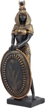 Ebros Egyptian Theme Isis Holding Shield Goddess of Magic and Nature Black and G... - Image 2