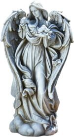 Joseph's Studio by Roman 25.25-Inch Angel with Baby Statue – Religious Garden De... - Image 2