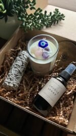 Ritual Smudge Kit - Sage Bundle, Cleansing Spray & Evil Eye Candle | Energy Clea... - Image 2