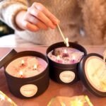 Scented Candles Set with Crystal, 3 Wick Candle 19 oz Soy Wax Aromatherapy Medit... - Image 2