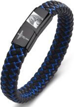 St. Jude Jesus Cross Bracelet Stainless Steel Cross Crucifix Cuff Bracelets San ... - Image 2