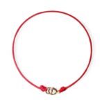 Thin Red String Bracelet with 14K Solid Yellow Gold Clasp - Good Luck and Protec... - Image 2