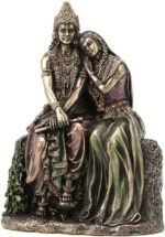 Veronese Design 6 3/4" Tall Radha Leaning On Krisna Cold Cast Bronzed Resin Scul... - Image 2