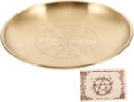 Zerodeko Altar Bowl Candle Holder Ritual Plate for Wiccan Altar Table Dowsing Di... - Image 2