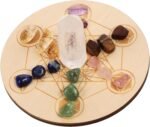 DECHOUS 3sets Natural Crystal Divination Board Chakra for Home Decor and Meditat... - Image 10
