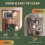 WLIVE White Farmhouse End Table for Living Room, Narrow Side Table with Charging... - Image 7