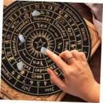 PRETYZOOM Elegant Wooden Tarot Pendulum Board for Divination Metaphysical Dowsin... - Image 7