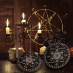 Ritual Divination Altar Board – Mystic Wooden pendulumm Display, Spiritual Tool ... - Image 4