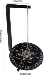 Ritual Divination Altar Board – Mystic Wooden pendulumm Display, Spiritual Tool ... - Image 7