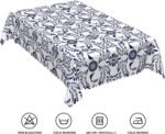 60x120inches Rectangle Tablecloth Blue and White Porcelain Floral Mexican Talave... - Image 7