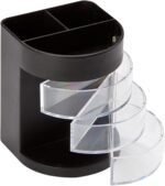 Multipurpose Pen Organizers with 3 Clear Rotatable Drawer, Easy Access Space Sav... - Image 6