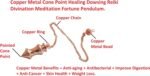 Copper Metal Cone Point Healing Dowsing Reiki Divination Meditation Fortune Pend... - Image 6