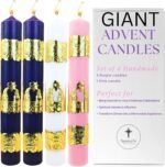 Dripless Advent Candles Set of 4 Handmade in Mexico - Advent Wreath Candles - Ve... - Image 2