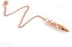 Egyptian Cut Uranus Meditation Pendulum, Copper Metal Egyptian Cut Dowsing Divin... - Image 2