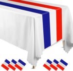 Hotop 6 Pcs 4th of July Table Runners Plastic Patriotictable Runner 14 x 108 Inc... - Image 2