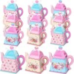 Outus 48 Pcs Floral Tea Party Favor Box Large Flower Teapot Gift Box Vintage Flo... - Image 2