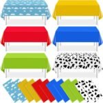 12 Pack Blue Sky and White Cloud Tablecloth Cartoon Story Mix Color Plastic Tabl... - Image 2