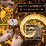 Copper Dowsing Rods Kit Spiritual & Pendulum Board Kit with Mat & Amethyst Witch... - Image 4