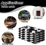 5 Pcs Cow Print Table Runner 13x72 in Linen Black and Gray Cow Print Tablecloth ... - Image 6