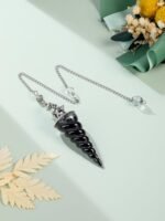 Jovivi Natural Black Obsidian Crystal Pendulums for Divination Dowsing, Crown Sp... - Image 3