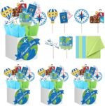 4 Sets Travel Themed Party Centerpieces Let the Adventure Begin Table Toppers De... - Image 2