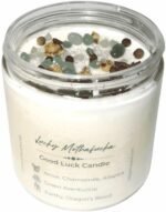 BlkGrlMagick Dragons Blood Green Aventurine Crystal Candle for Good Luck and For... - Image 2