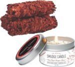Soul Sticks Dragons Blood Sage Sticks 3 Pack & Smudge Candle Bundle | Organic Sa... - Image 2