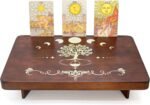 Tree of Life Altar Table with Tarot Card Holder, Small Wooden Meditation Table A... - Image 2