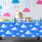 3-Piece 54 x 108 Inch Blue Sky Cloud Plastic Tablecloth – Cartoon Story Inspired... - Image 6