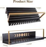 Crystal Pendulum Wall Shelf Ouija Board Display, Wood Moon Phase Wiccan Black Ho... - Image 4