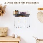 Crystal Pendulum Wall Shelf Ouija Board Display, Wood Moon Phase Wiccan Black Ho... - Image 5