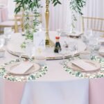 Paper Placemats Disposable 50 Pack Pink Floral Eucalyptus Placemats 13.4 Inch Ro... - Image 7