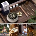 Brass Powder Incense Burner Kit, 10 Pcs Incense Making Set with Ceramics Burner,... - Image 5