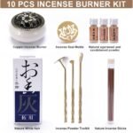 Brass Powder Incense Burner Kit, 10 Pcs Incense Making Set with Ceramics Burner,... - Image 7