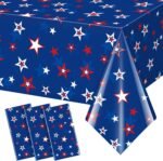 3 Pack Memorial Day Tablecloth Decorations, 4th of July Plastic Table Cloth Amer... - Image 2