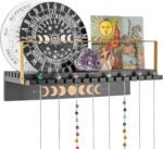 Crystal Pendulum Wall Shelf Ouija Board Display, Wood Moon Phase Wiccan Black Ho... - Image 2