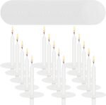 MTLEE 150 Set Church Candles with Drip Protectors, Shabbat Vigil Votive Memorial... - Image 2