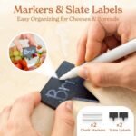 SMIRLY Charcuterie Large Bamboo Cheese Board Set for Serving - House Warming Gif... - Image 6