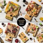 SMIRLY Charcuterie Large Bamboo Cheese Board Set for Serving - House Warming Gif... - Image 8