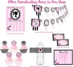 Glamour Girl Buffet Cards Place Cards - 12 Pink Glamour Girl Table Tents - Black... - Image 3