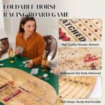 24.8in Wood Horse Race Board Game,Foldable Horse Racing Game,Large Size,with 11 ... - Image 6