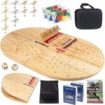 24.8in Wood Horse Race Board Game,Foldable Horse Racing Game,Large Size,with 11 ... - Image 2