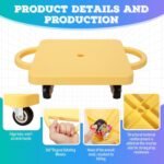 Deekin 12 Pcs Scooter Boards with Handles Bulk Plastic Floor Sitting Scooter for... - Image 4