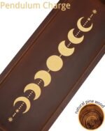 Moon Phase Pendulum Display Stand with Tray, Wood Wiccan Crystal Holder for Up 1... - Image 4