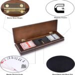 AMEROUS Wooden Cribbage Board Game Set with Magnetic Lock - Metal Pegs - 2 Playi... - Image 5