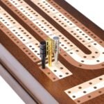 AMEROUS Wooden Cribbage Board Game Set with Magnetic Lock - Metal Pegs - 2 Playi... - Image 6