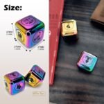 2Pcs/Set Metal 12 Constellation Dice Set, Laser Engraved 6-Sided Stainless Steel... - Image 4